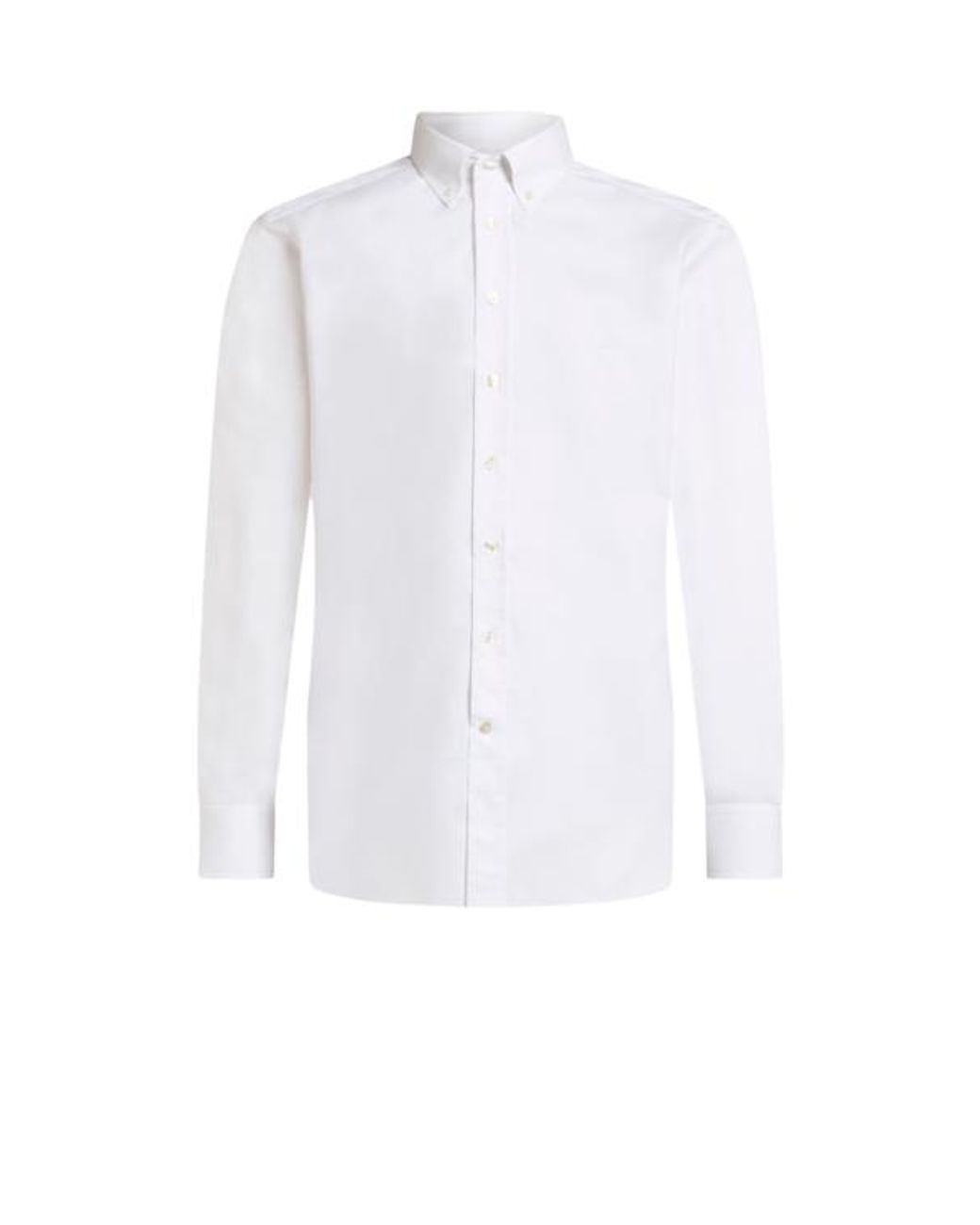 Etro White Button-Down Shirt With Logo for men