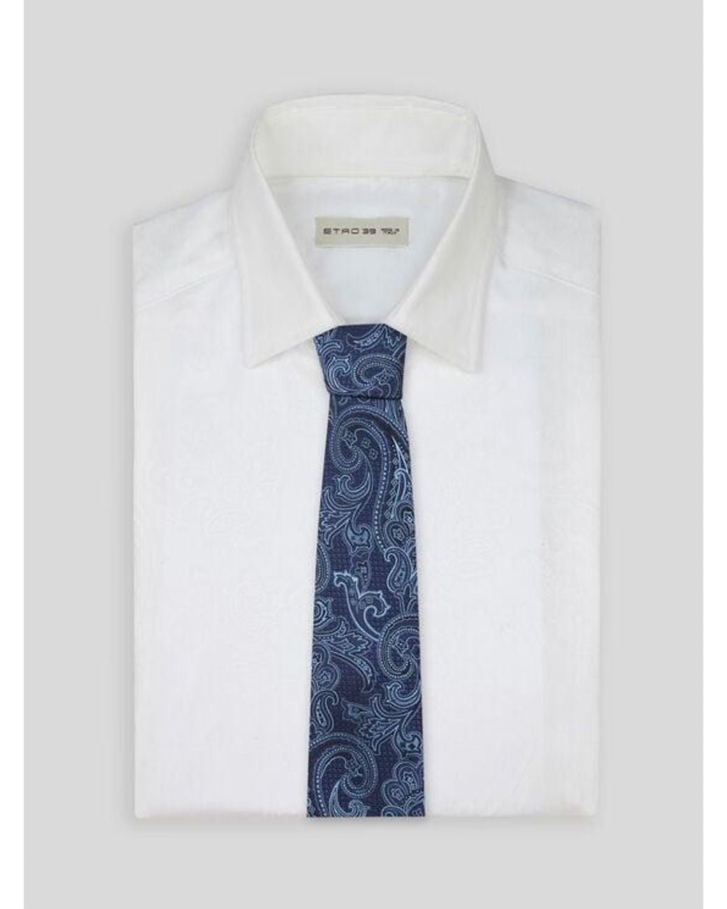 Etro Blue Silk Jacquard Tie for men