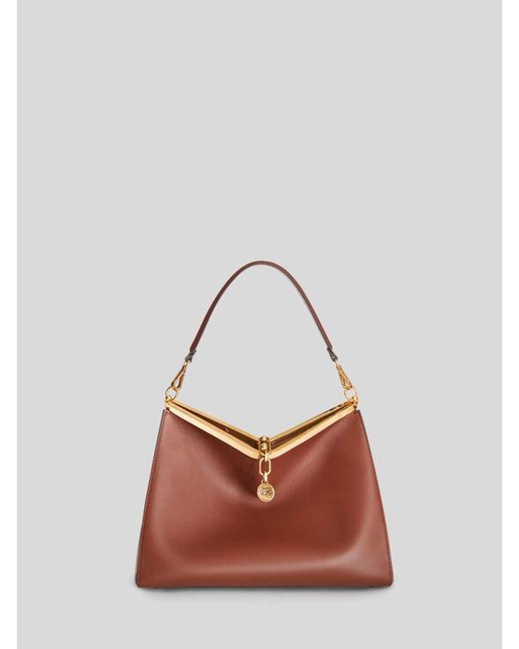Etro Multicolor Large Leather Vela Bag, , Dark