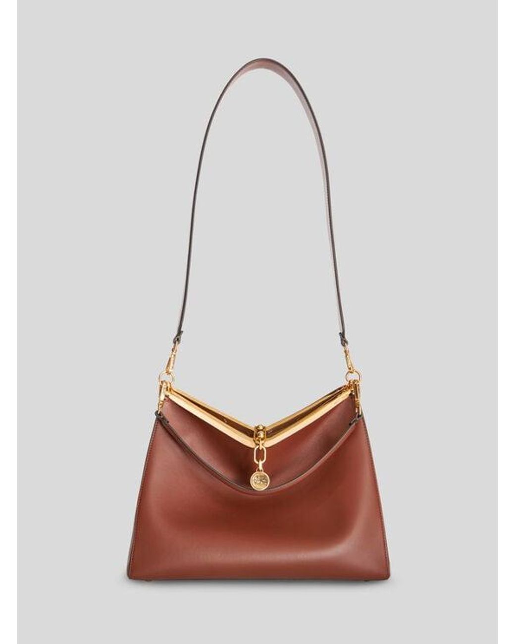 Etro Multicolor Large Leather Vela Bag, , Dark