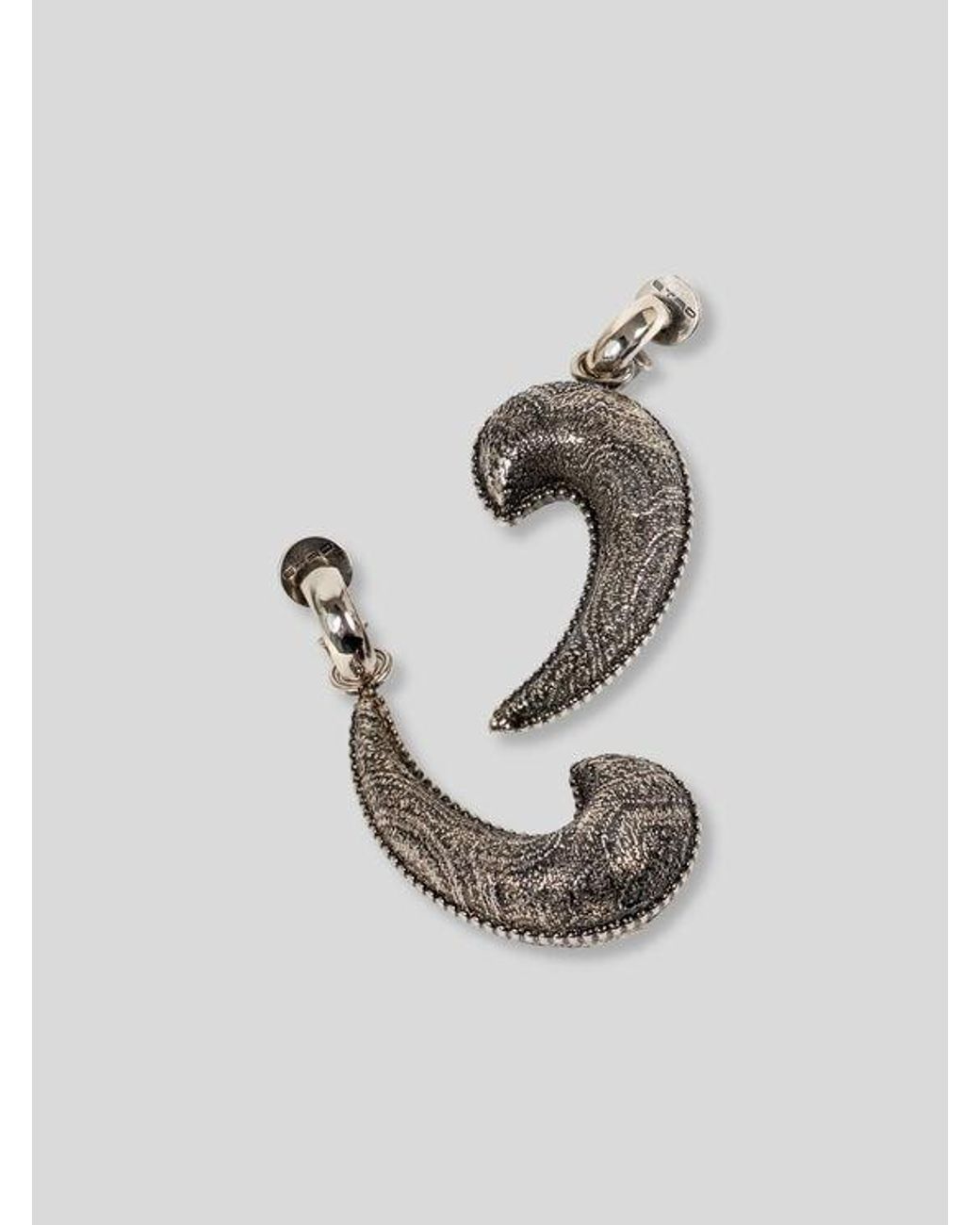 Etro White Drop Earrings With Arnica Paisley