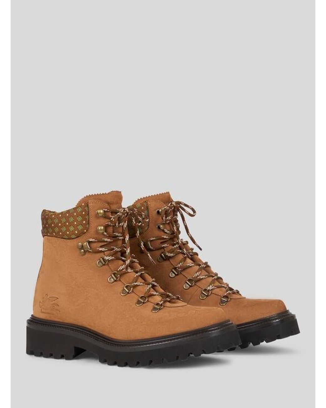 Etro Brown Trekking Ankle Boots for men