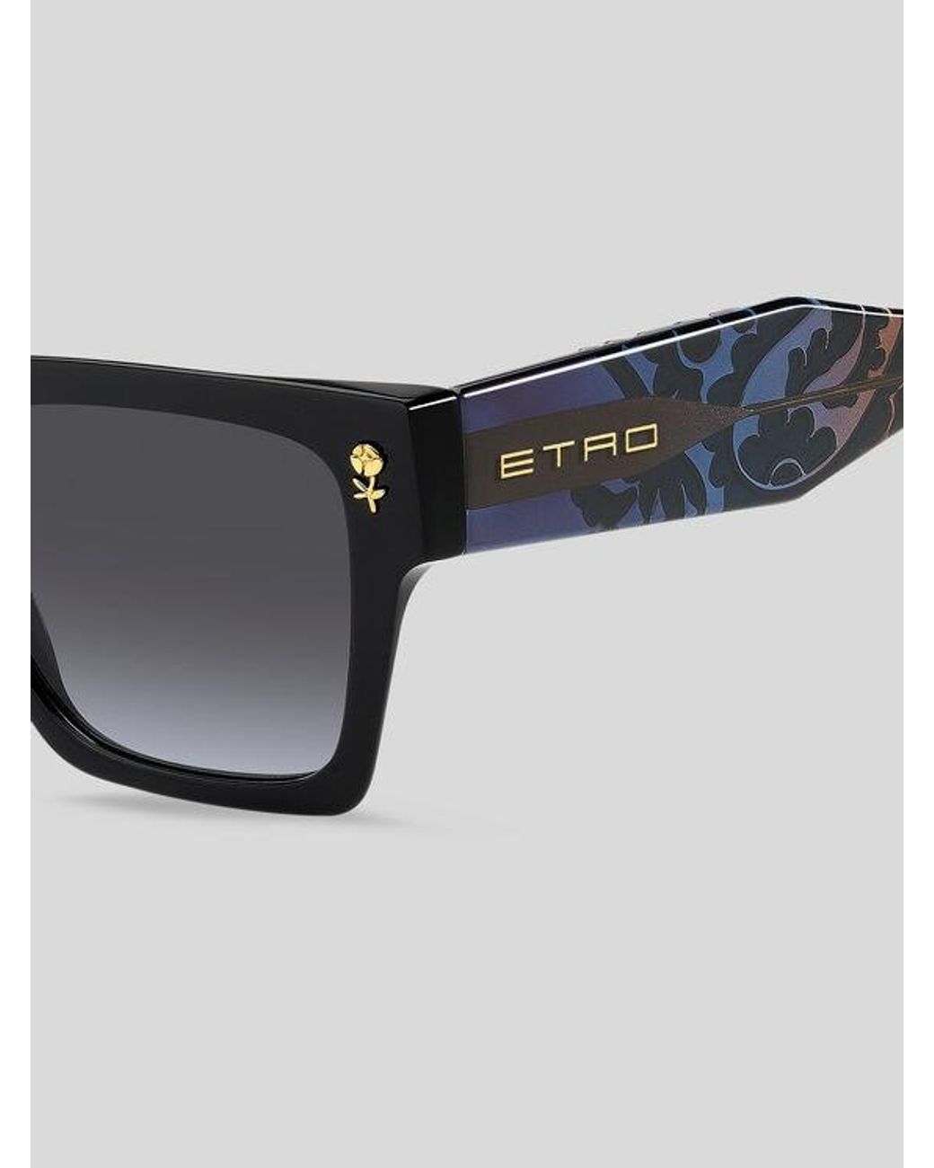 Etro Black Colour Stripes Sunglasses