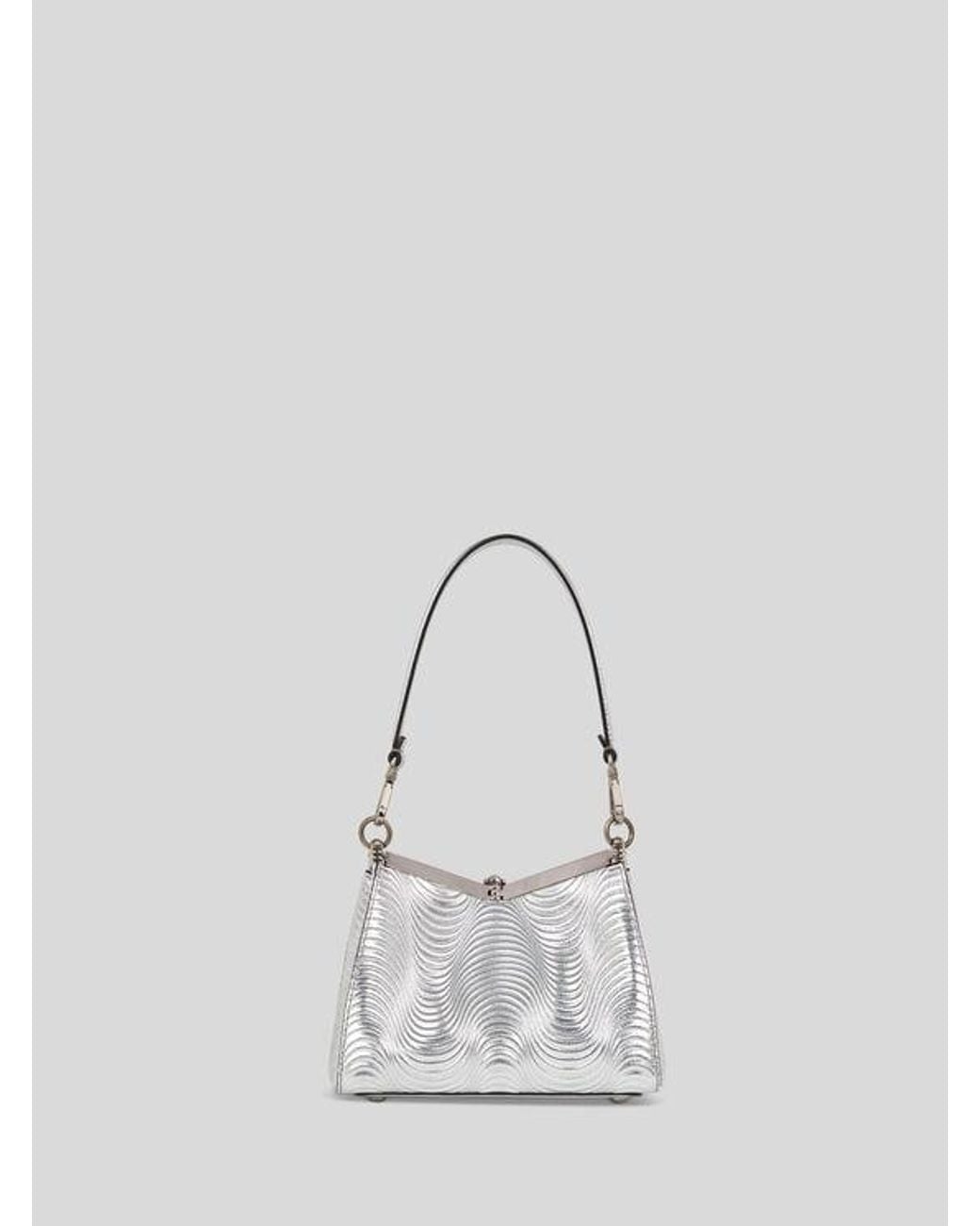 Etro Small Metallic Leather Vela Bag