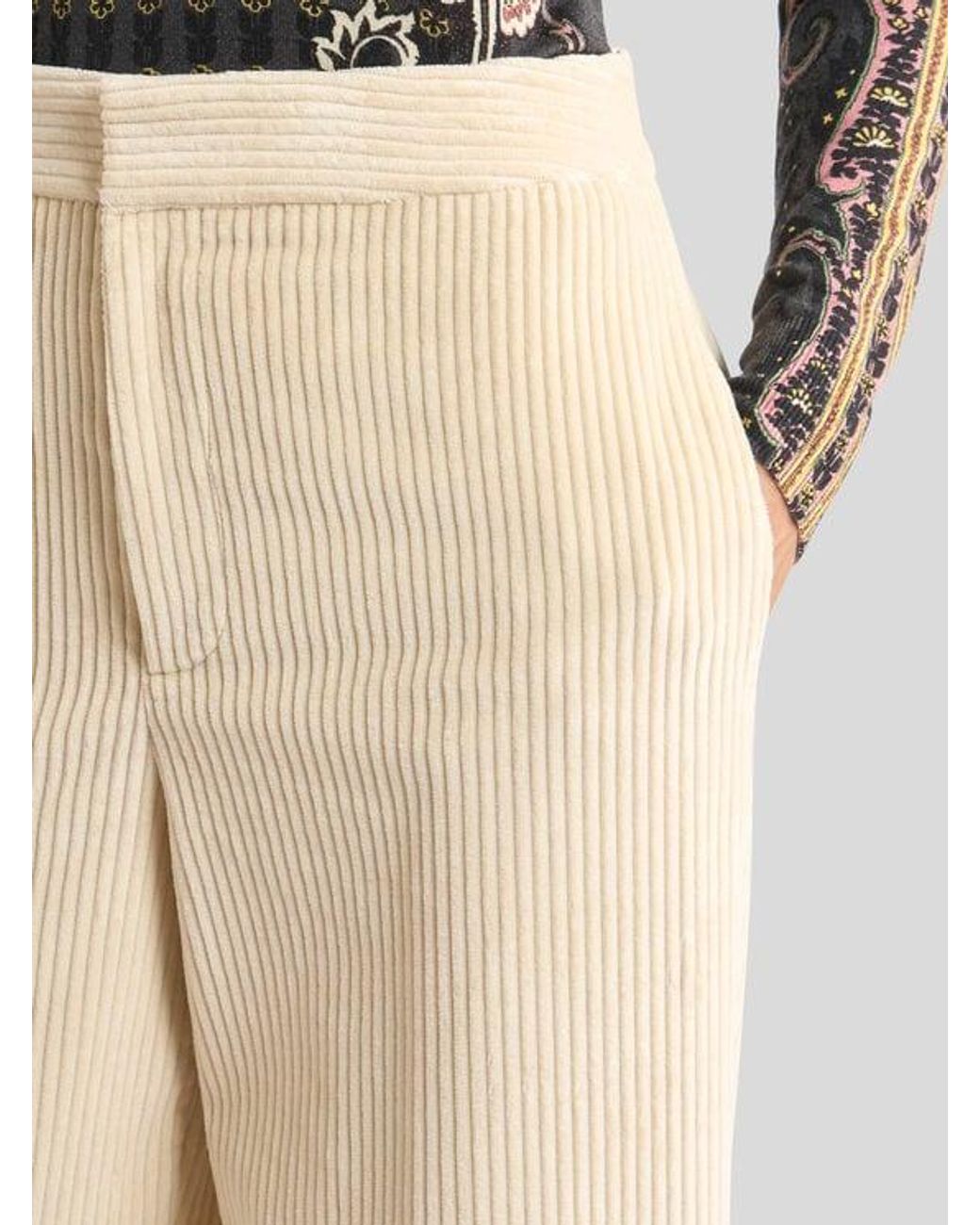 Etro Natural Wide-Leg Trousers