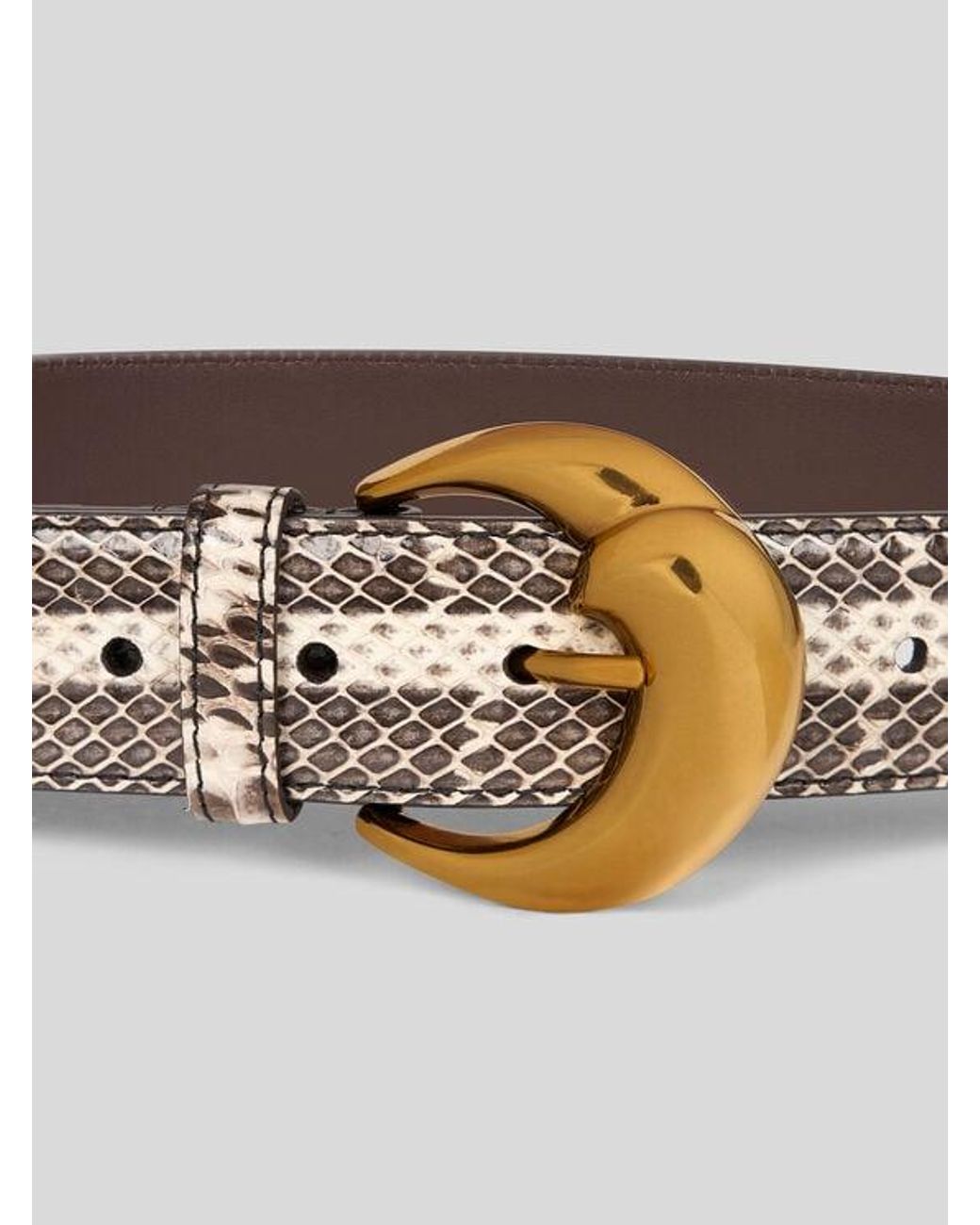 Etro White Ayers Belt With Paisley Buckle