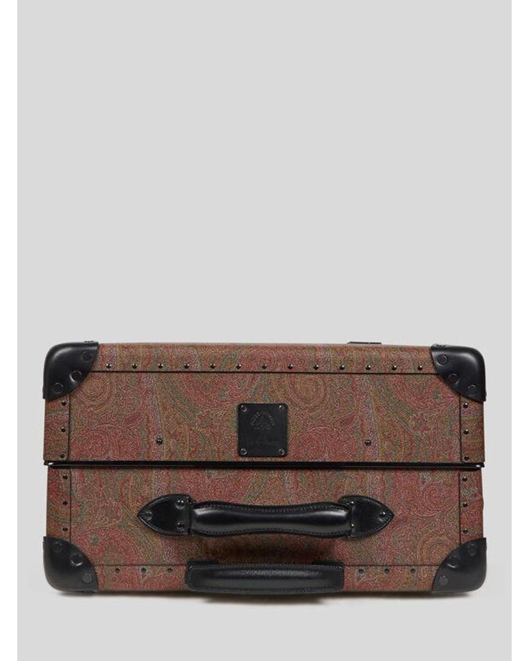 Etro Brown X Globe-Trotter Arnica And Leather Check-In Case With Buckles for men