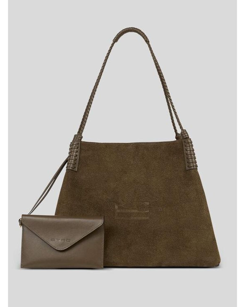 Etro Brown Large Libra Tote Bag