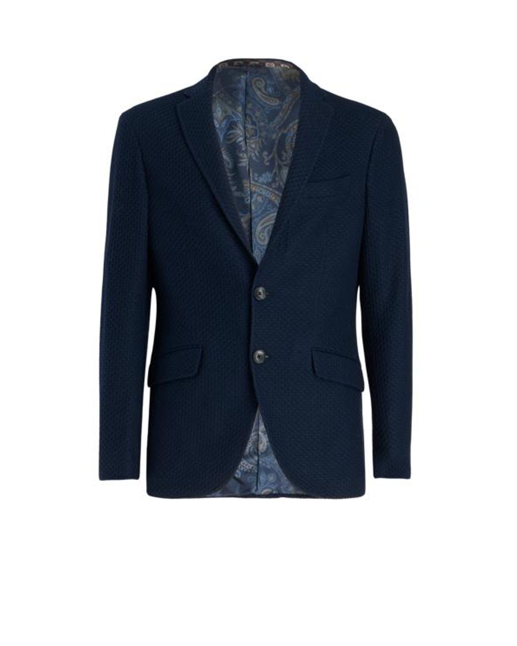 Etro Blue Worked Weave Jersey Jacket for men