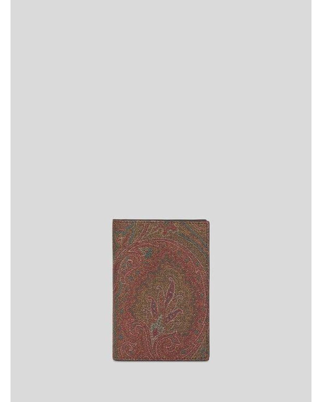 Etro Brown Arnica Passport Case for men