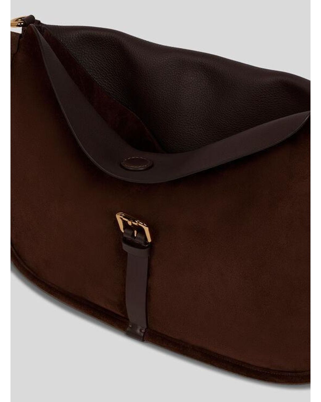 Etro Brown Maxi Suede Pony Bag