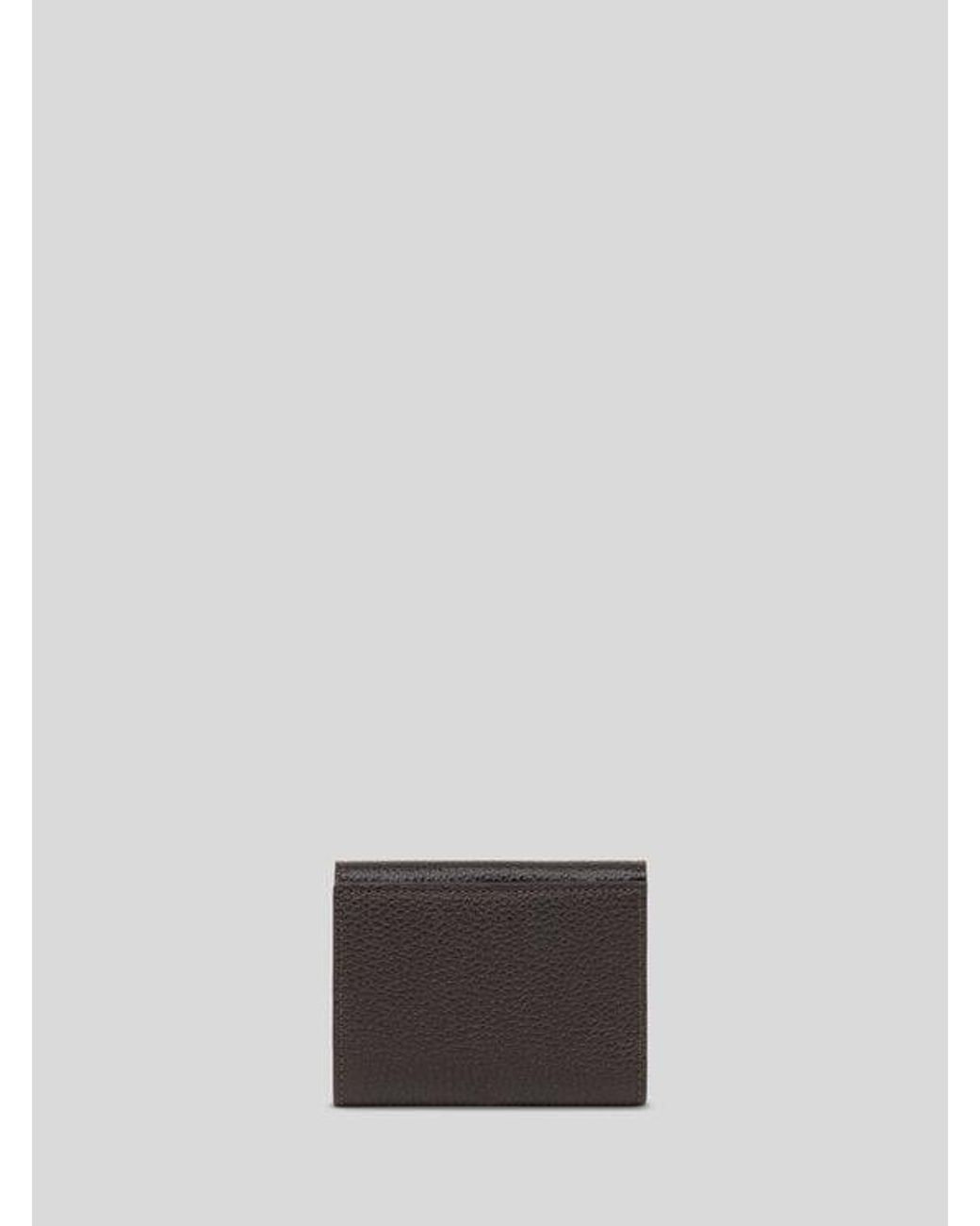 Etro White Small Tumbled Leather Pony Wallet