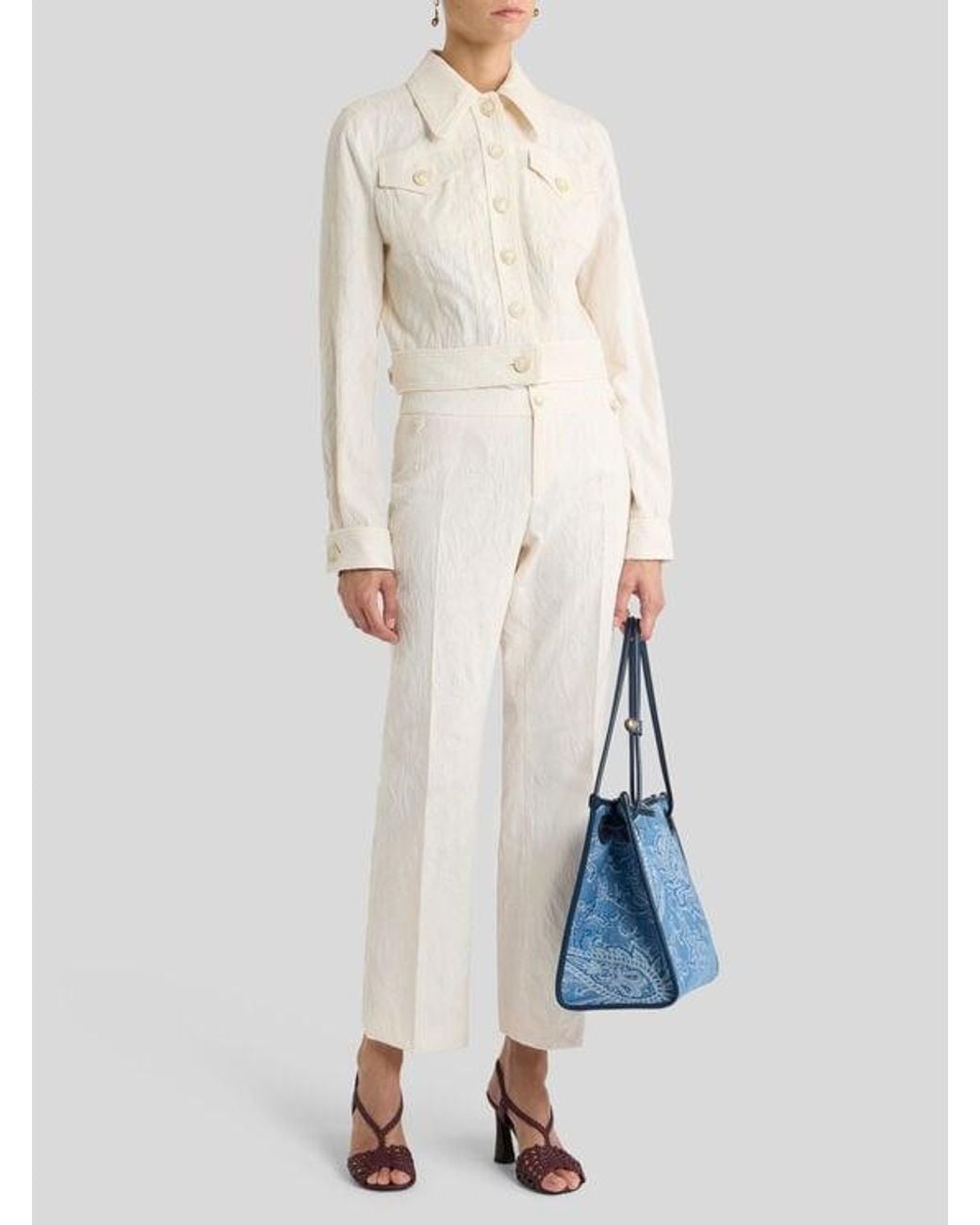 Etro White Cropped Jacket