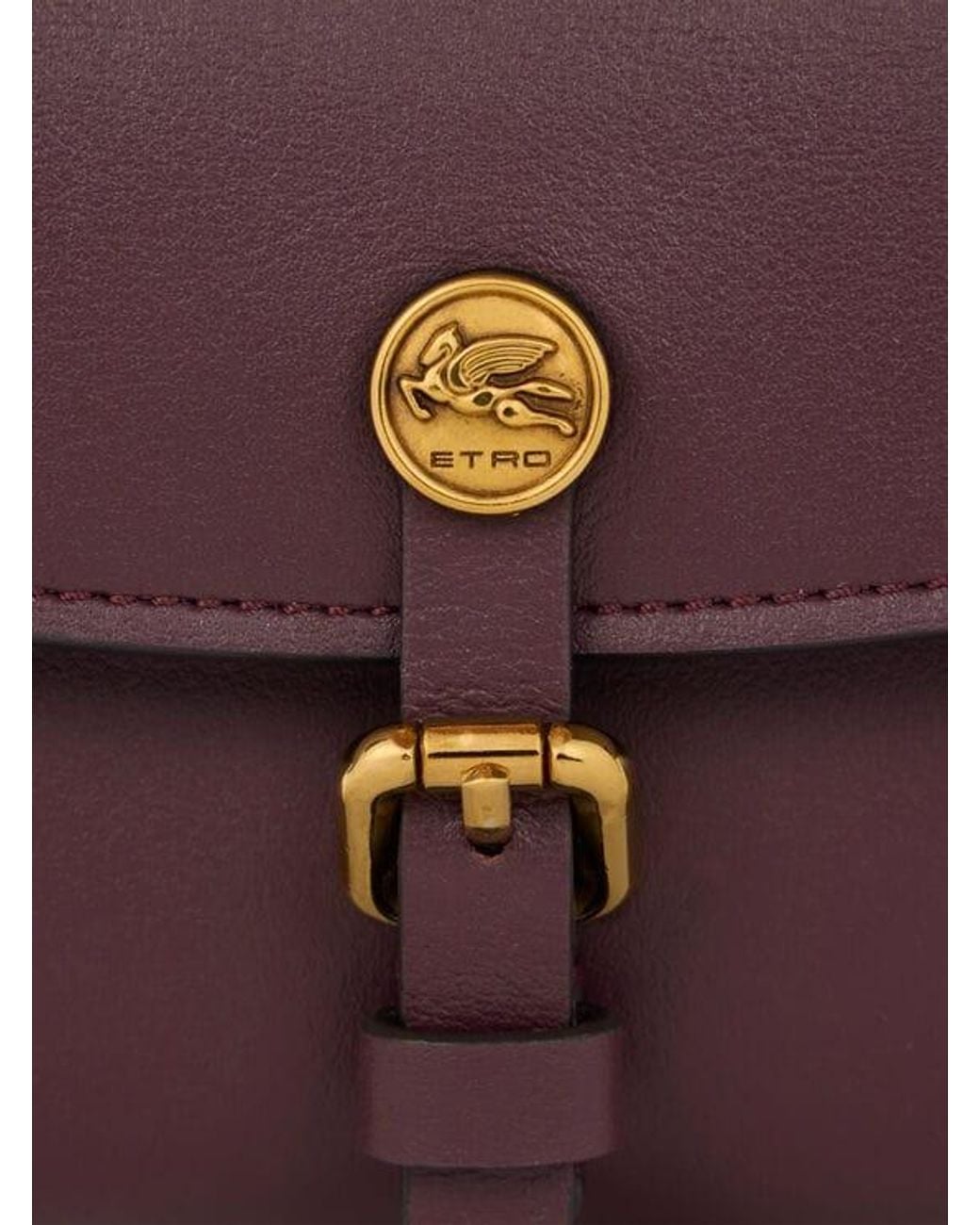 Etro Purple Small Leather Pony Wallet