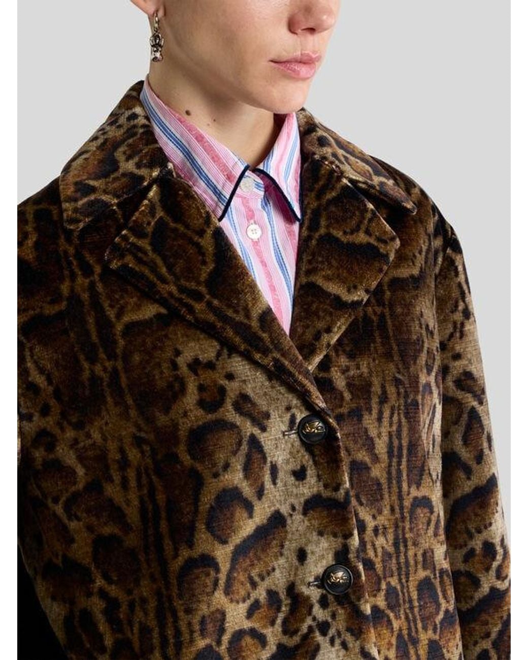 Cappotto Corto di Etro in Brown