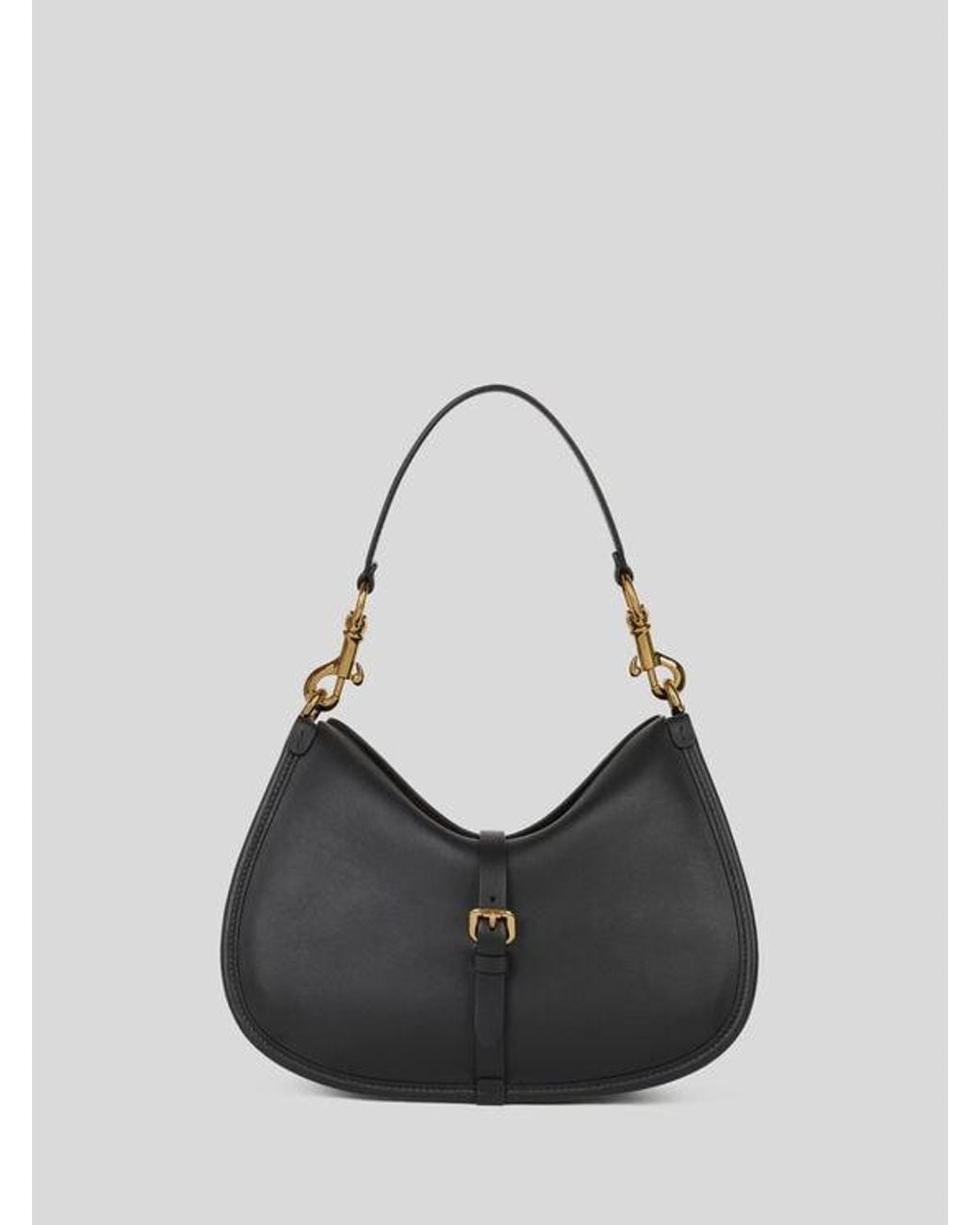 Etro Black Medium Leather Pony Bag