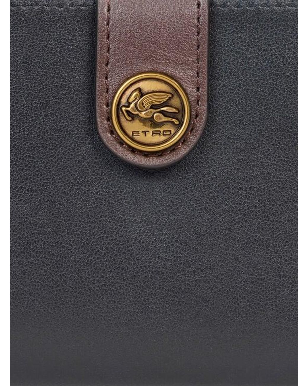Etro White Small Leather Wallet