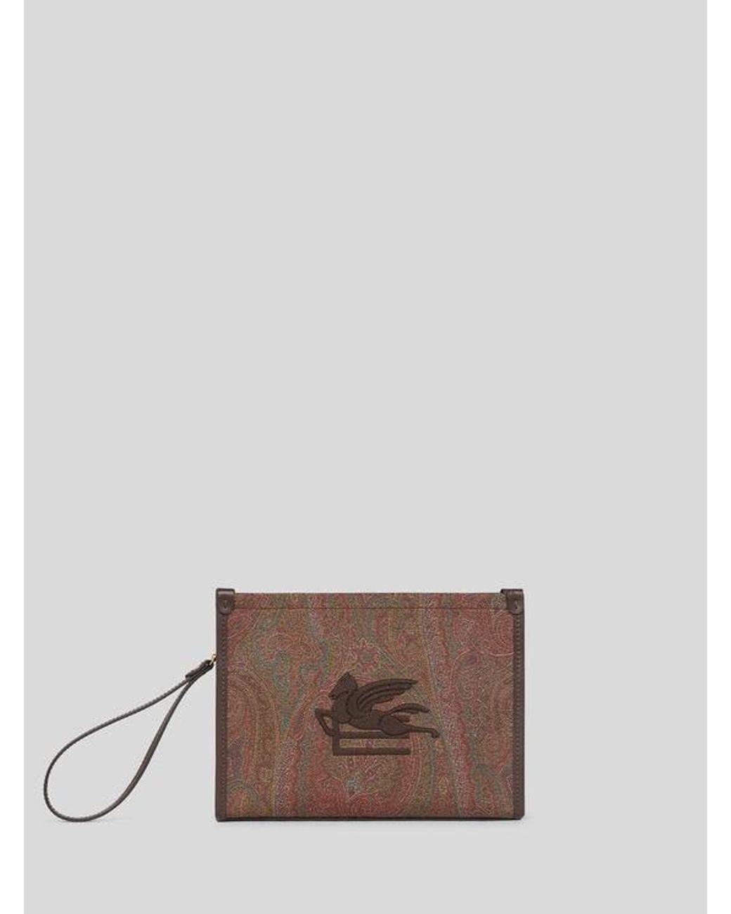 Pouch Arnica Con Pegaso, Donna di Etro in Brown