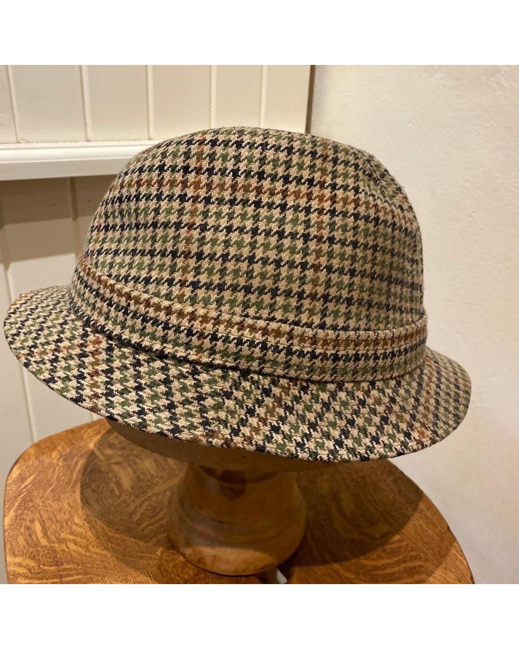 Etsy Vtg 70s Fedora -dog Tooth Tweed 