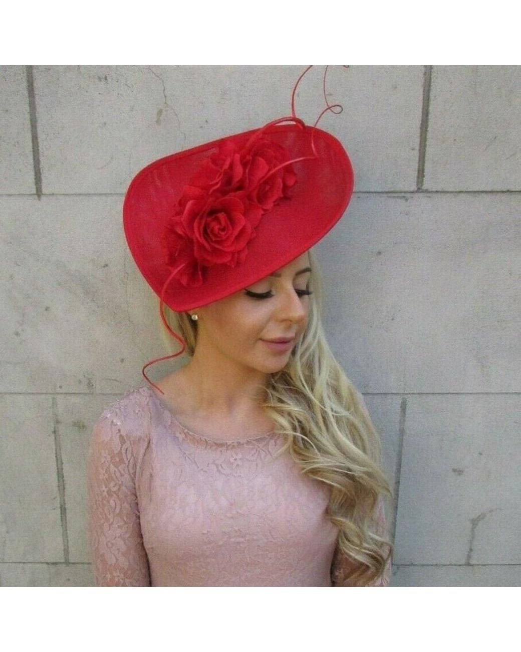 Etsy Large Red Rose Flower Feather 