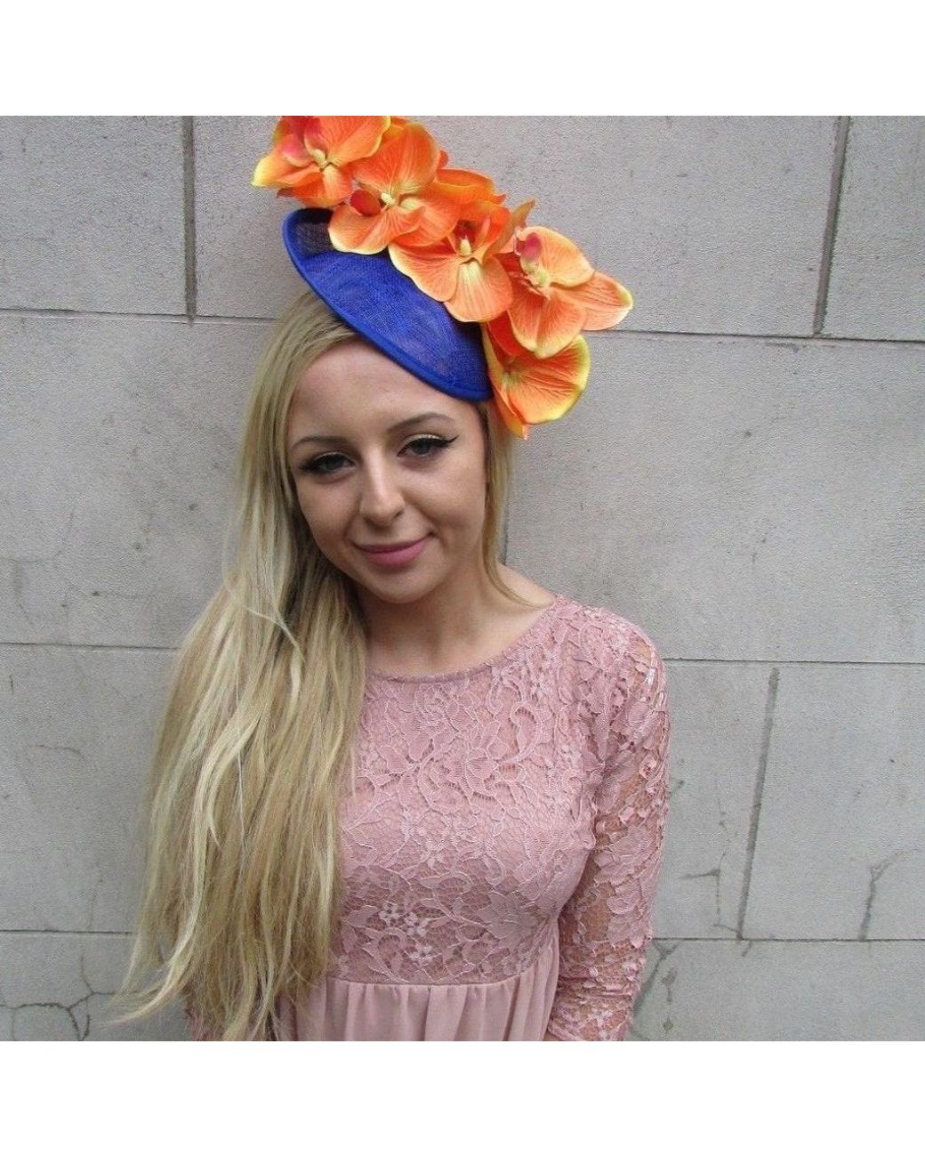 Etsy Orange Royal Blue Orchid Flower 