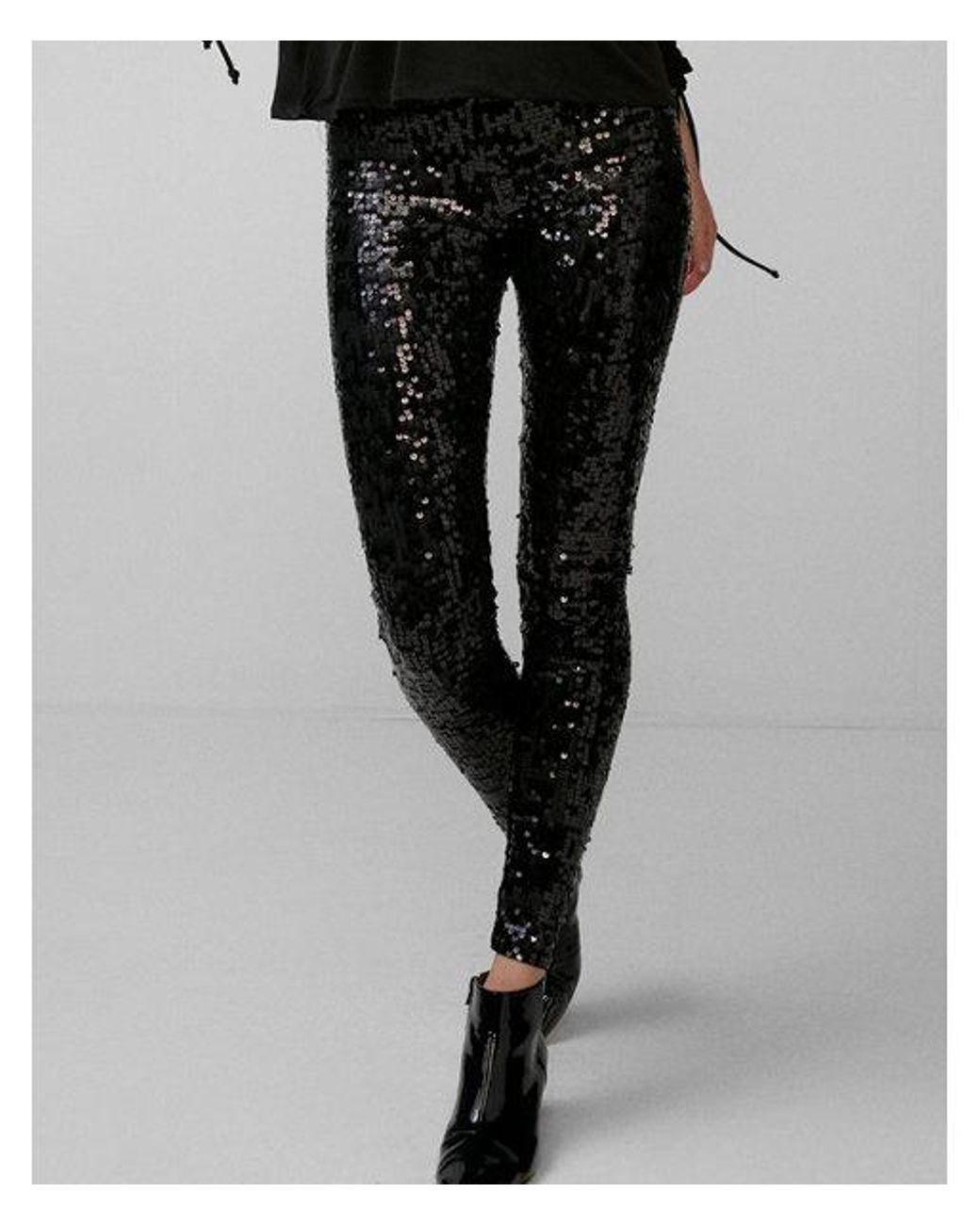 black sequins leggings