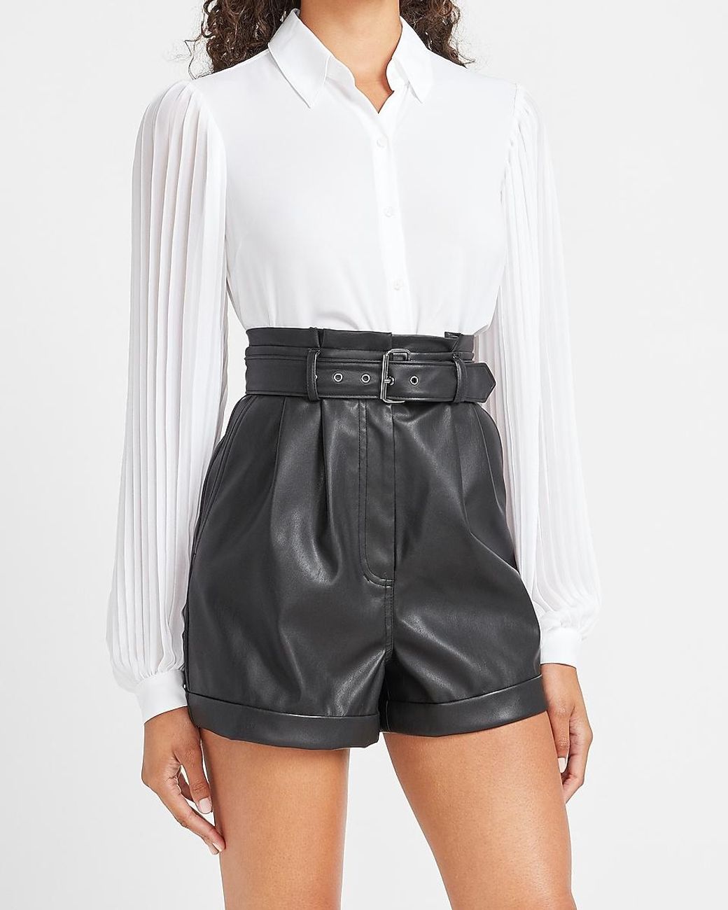 Express Super High Waisted Faux Leather 