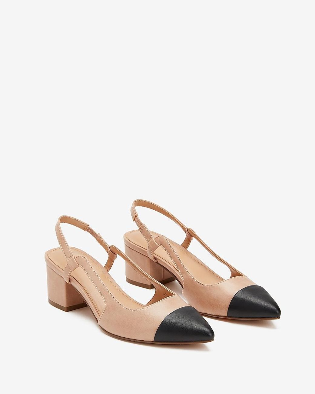 Express Toe Cap Slingback Block Heels 