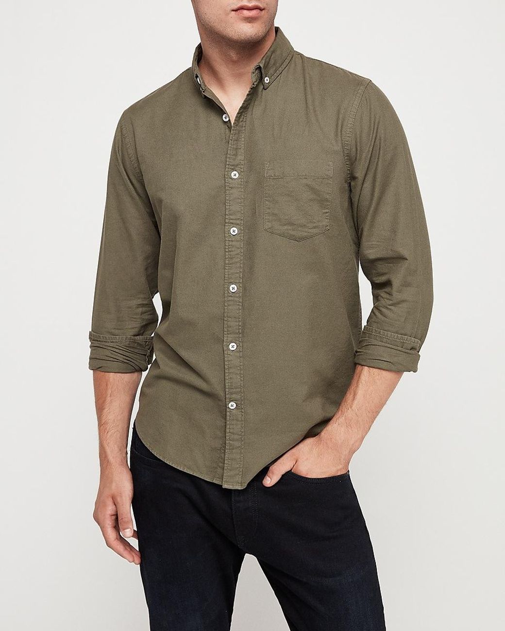 slim soft wash garment dyed oxford shirt