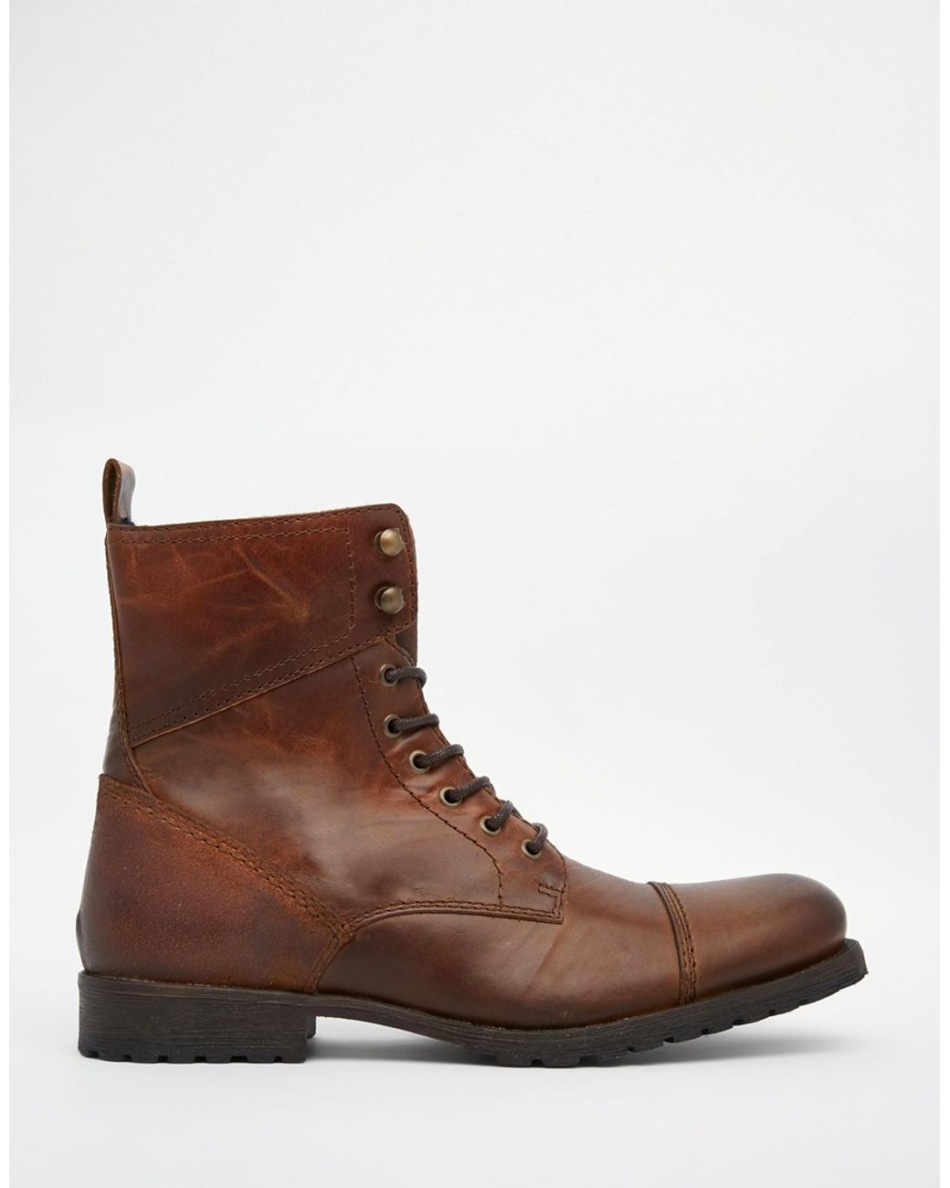 ALDO Graegleah Leather Derby Boots in Brown for Men | Lyst