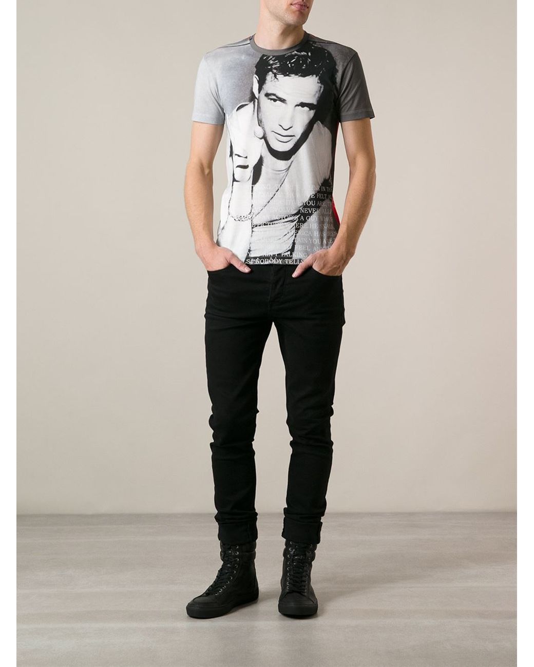 Dolce & Gabbana Marlon Brando T-Shirt in Gray for Men | Lyst