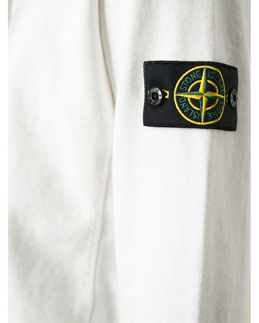 Stone Island Crew Neck Sweatshirt in White for Men | Lyst