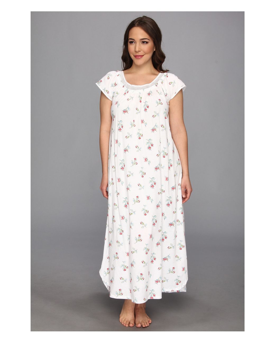 long sleeve cotton nightgown plus size