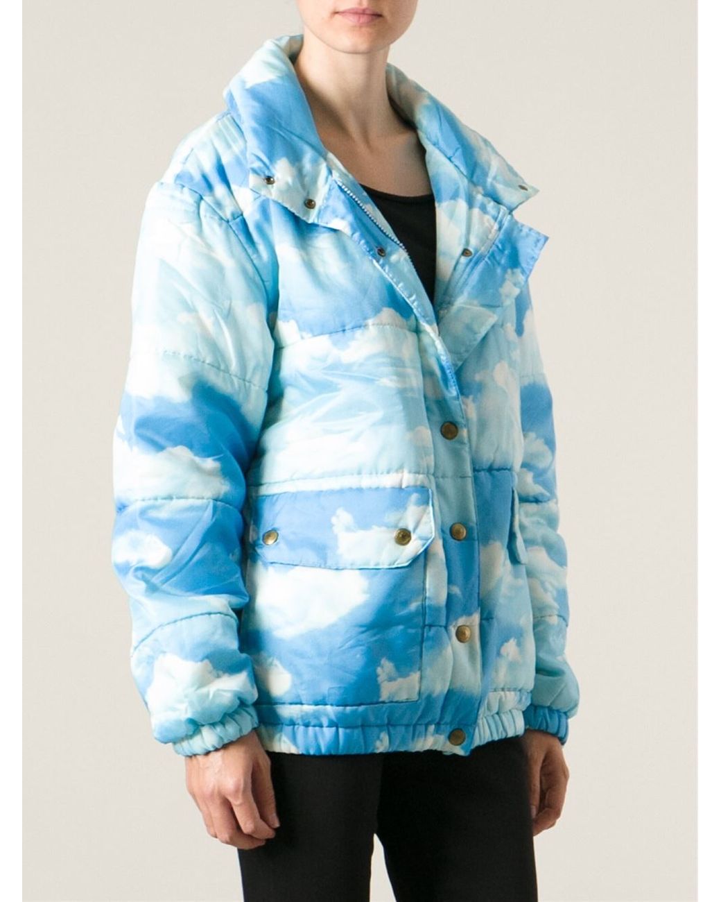 Moschino Cloud Print Padded Jacket in Blue Lyst