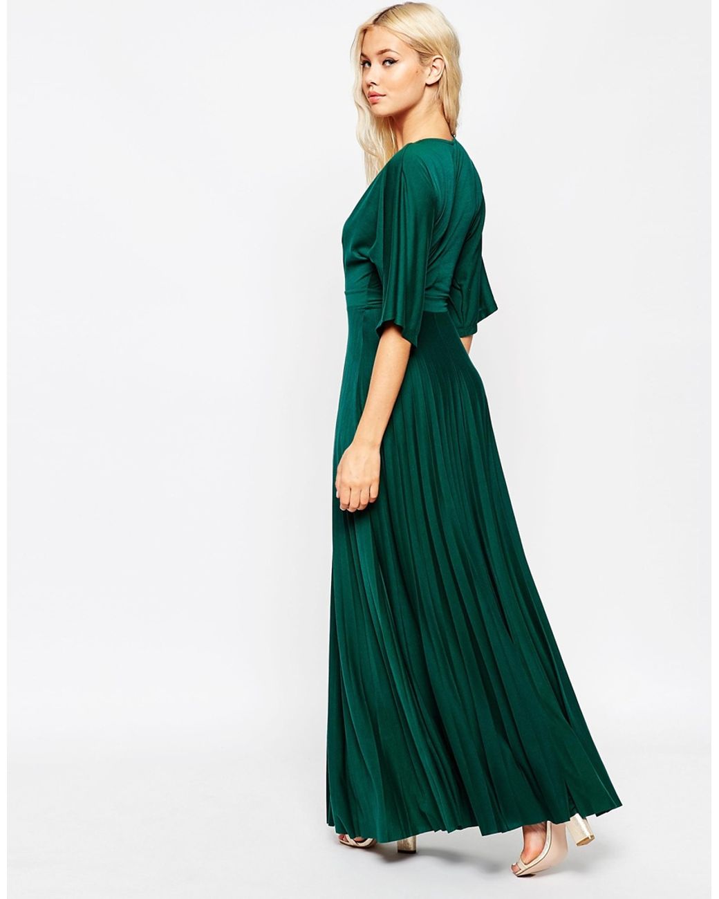 Pleated kimono dress cheap