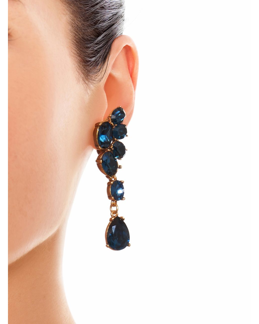 Oscar de la sale renta blue earrings