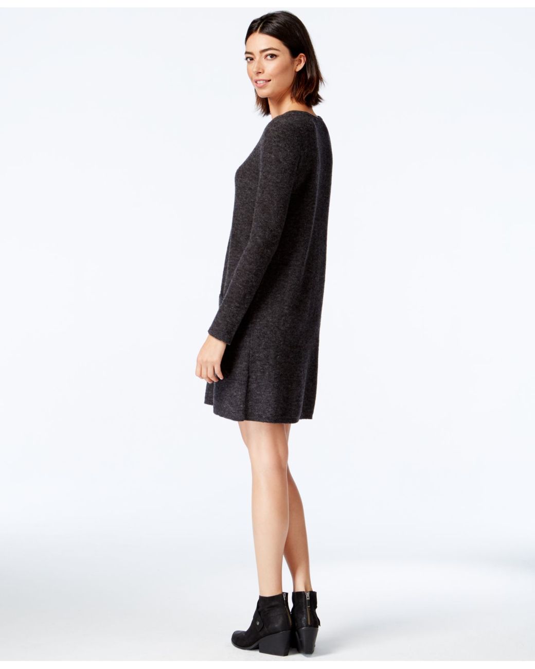 Eileen fisher black hot sale silk dress