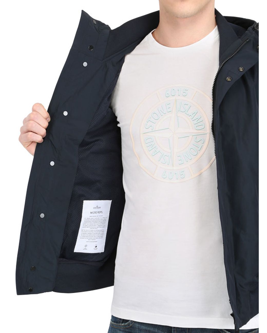 Stone Island Micro Reps Casual Jacket in Blue for Men | Lyst