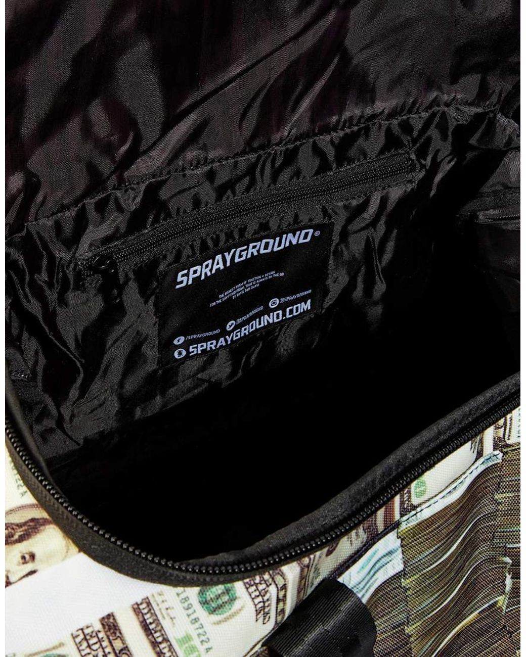 Sprayground Money Stacks Duffle Bag in Black for Men | Lyst