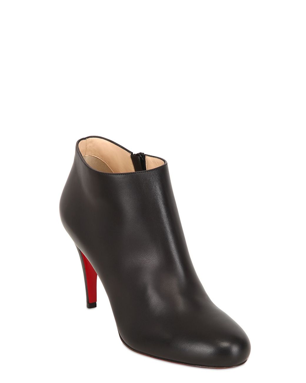 Christian Louboutin 85Mm Belle Calf Leather Ankle Boots in Black | Lyst UK
