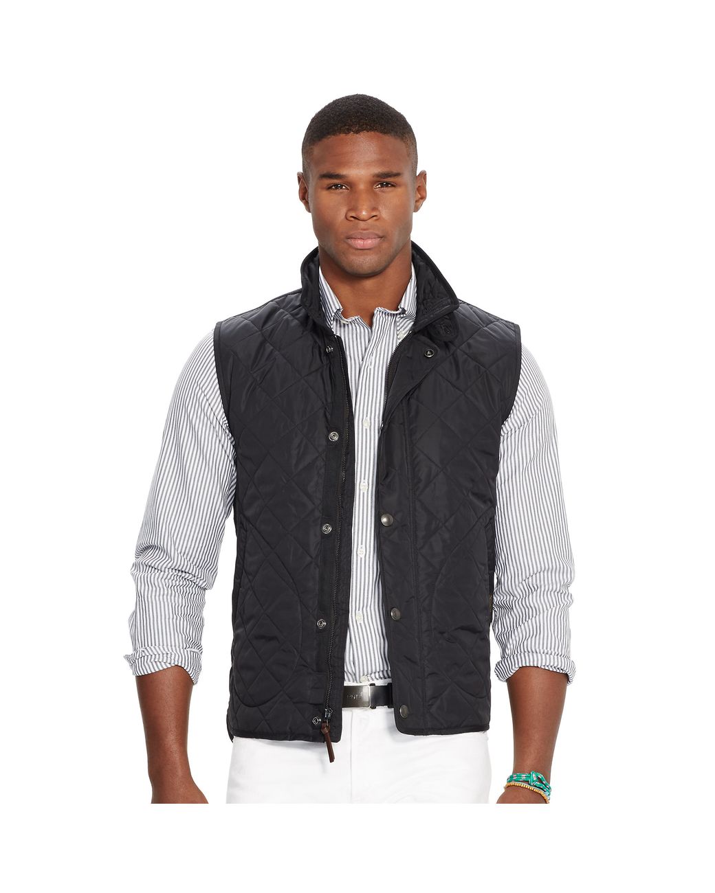 Polo Ralph Lauren Diamond-quilted Vest in Black for Men | Lyst