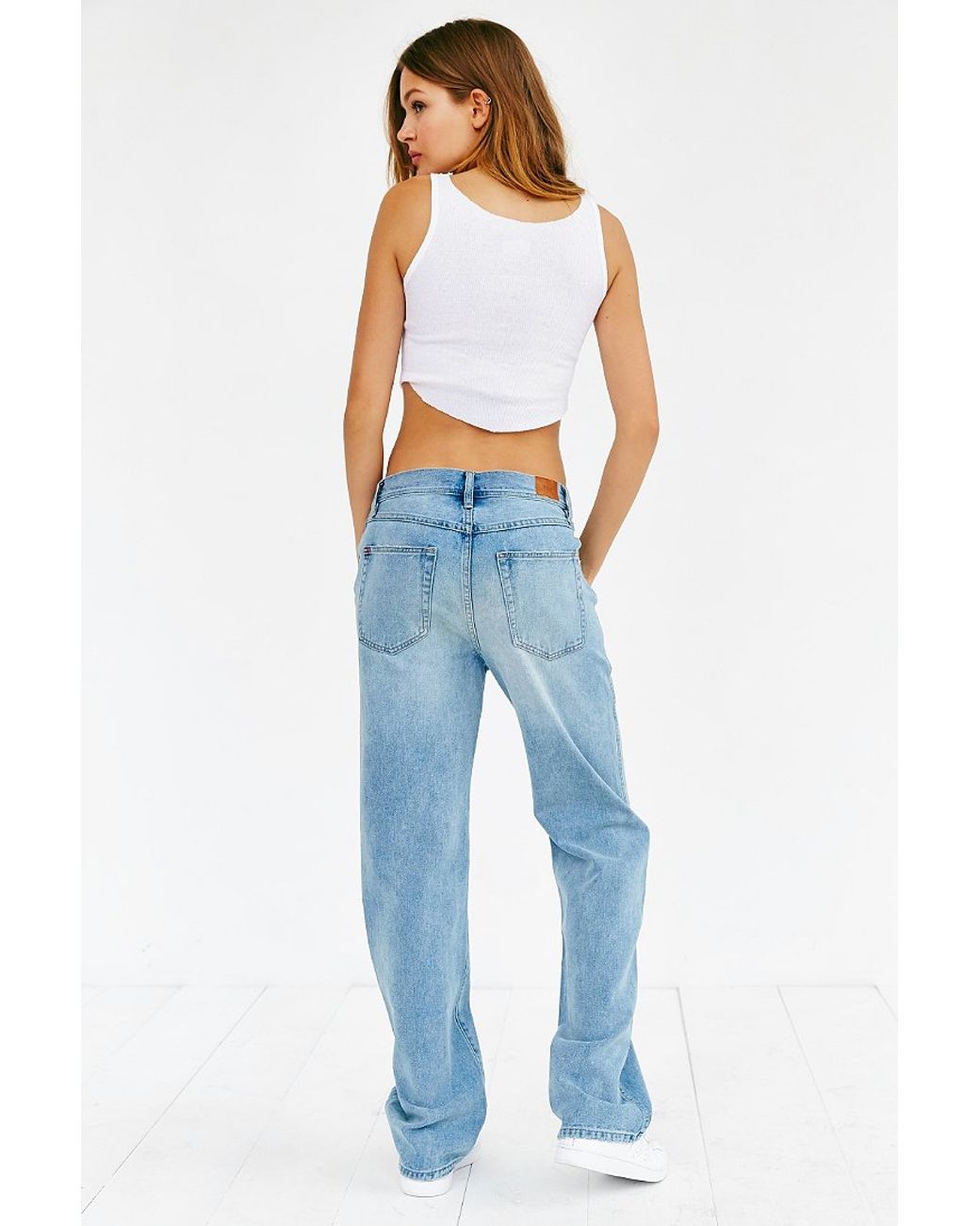 BDG Mid Rise Puddle Jean Union in Blue Lyst