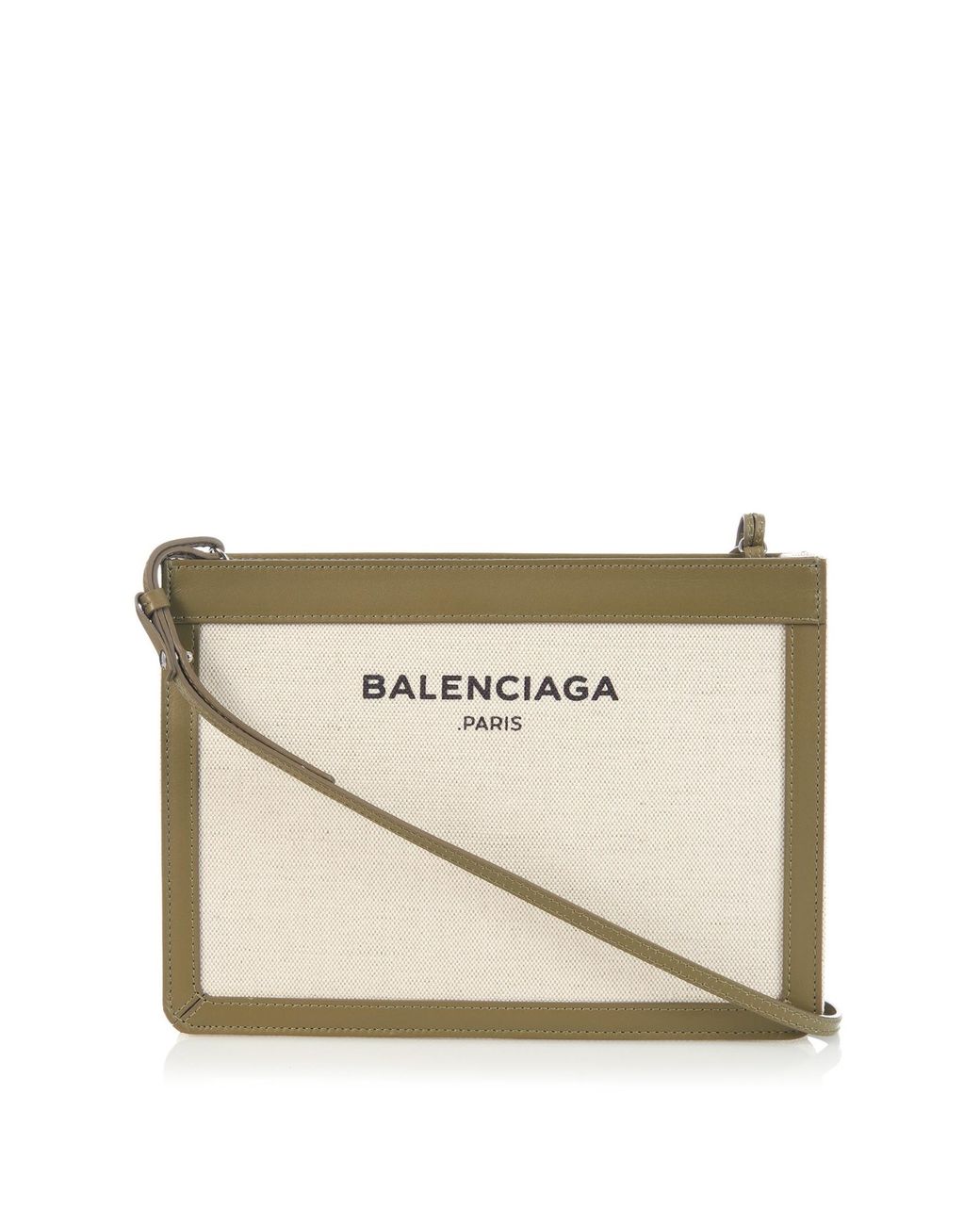 Balenciaga Women's Natural Navy Pochette Cotton-canvas Cross-body Bag