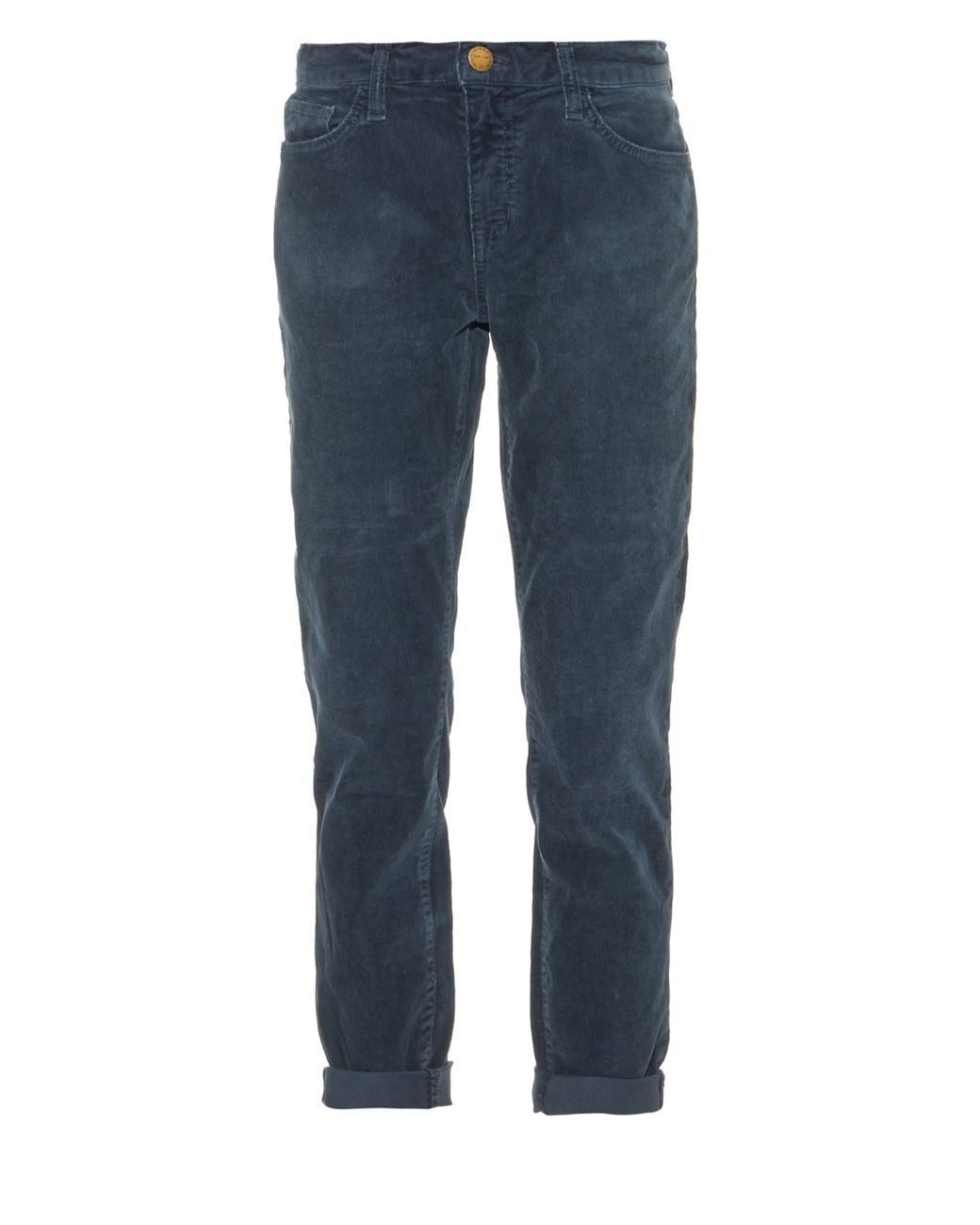 Corduroy Low-rise Skinny Jeans in Navy 