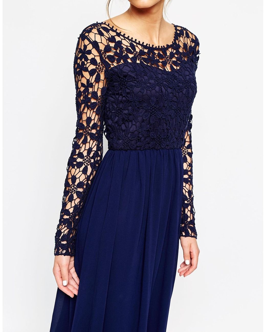 Club l crochet detail maxi dress shop