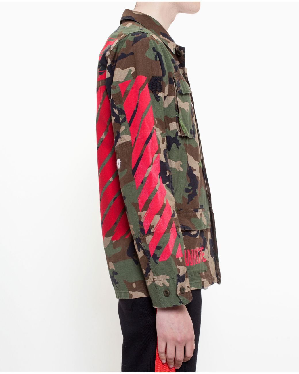 1:1 UA Off White x Virgil Abloh Camo Field Jacket, Men's Fashion