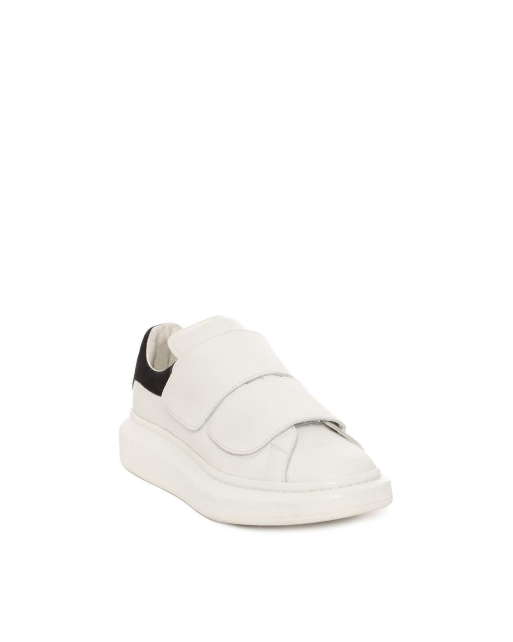 Alexander McQueen Velcro Strap Oversized Sneaker in White | Lyst