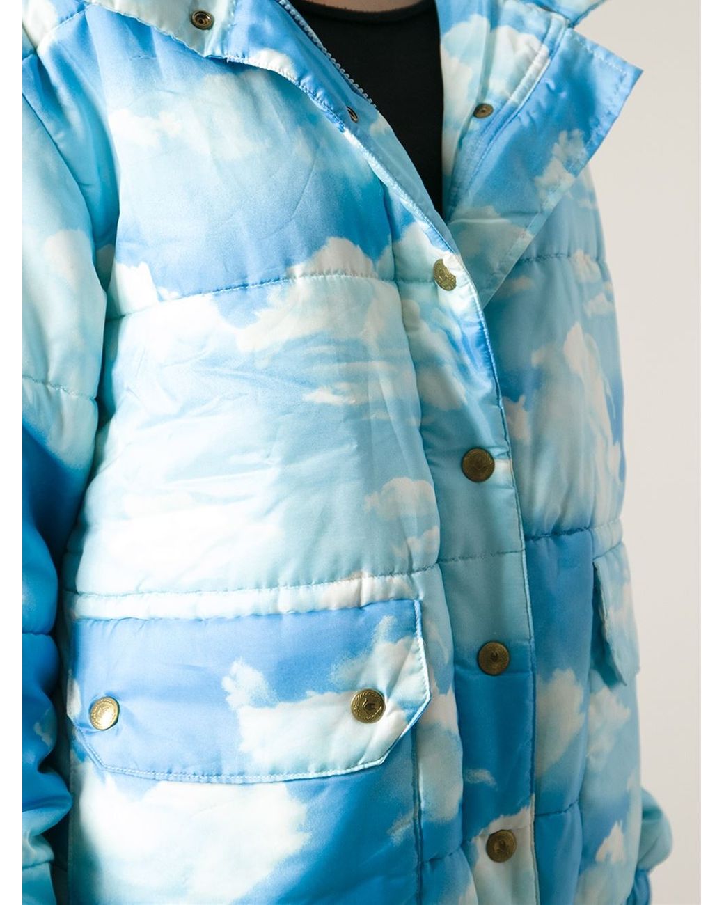 Moschino Cloud Print Padded Jacket in Blue | Lyst