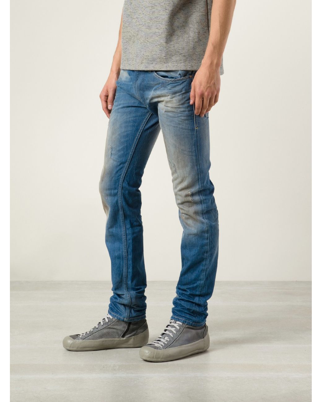 trone diakritisk Picasso DIESEL Shioner Slim Skinny Jean in Blue for Men | Lyst