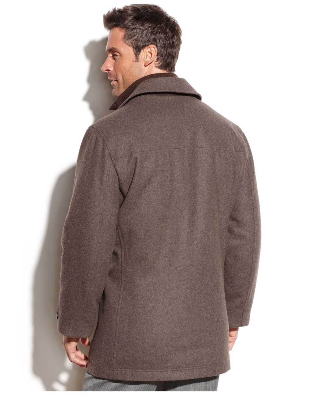 London Fog Bristol Microsuede Bib Wool-Blend Car Coat in Brown for Men |  Lyst
